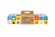 Load image into Gallery viewer, Eco-Friendly Cutlery Set from RetroKitchen Retro Fruits Edition
