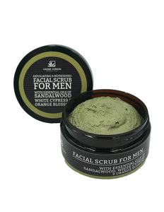 Sandalwood, White Cypress & Orange Blossom Facial Scrub for Men